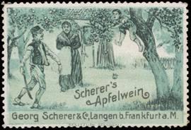 Seller image for Reklamemarke Scherers Apfelwein for sale by Veikkos