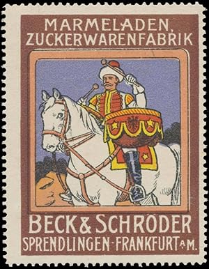 Seller image for Reklamemarke Trommler auf Pferd for sale by Veikkos