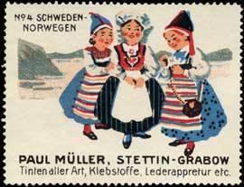 Imagen del vendedor de Reklamemarke Tracht Schweden-Norwegen a la venta por Veikkos