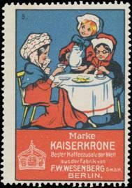 Seller image for Reklamemarke Kaffeezusatz Marke Kaiserkrone for sale by Veikkos