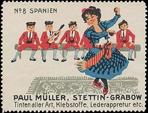 Seller image for Reklamemarke Tracht in Spanien for sale by Veikkos