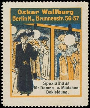 Seller image for Reklamemarke Spezialhaus fr Damen- und Mdchen-Bekleidung for sale by Veikkos