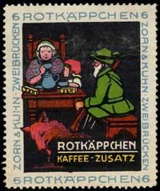 Bild des Verkufers fr Reklamemarke Rotkppchen Kaffee-Zusatz zum Verkauf von Veikkos