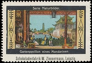 Seller image for Reklamemarke Gartenpavillon eines Mandarinen for sale by Veikkos