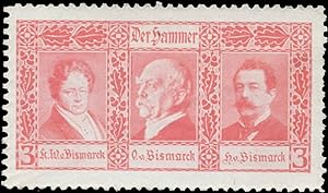 Bild des Verkufers fr Reklamemarke K.W. von Bismarck, Otto von Bismarck, H. v. Bismarck zum Verkauf von Veikkos
