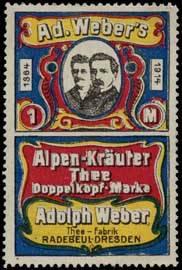 Image du vendeur pour Reklamemarke Alpen-Kruter Thee mis en vente par Veikkos