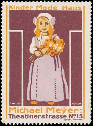 Seller image for Reklamemarke Kind mit Blumen for sale by Veikkos