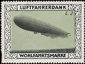Bild des Verkufers fr Reklamemarke Zeppelin Luftschiff 2 zum Verkauf von Veikkos