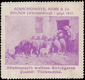 Seller image for Reklamemarke Schachenmayers wollene Strickgarne for sale by Veikkos