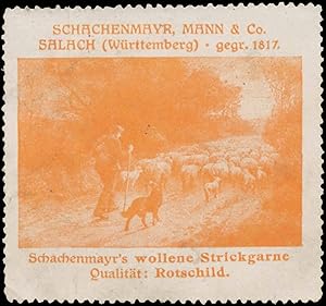 Seller image for Reklamemarke Schachenmayers wollene Strickgarne for sale by Veikkos