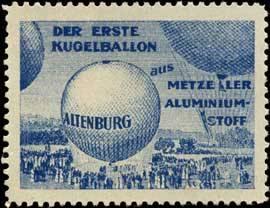 Reklamemarke Der erste Kugelballon Altenburg