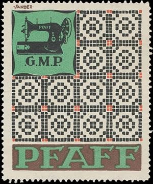 Seller image for Reklamemarke G.M.P. Pfaff Nhmaschine for sale by Veikkos