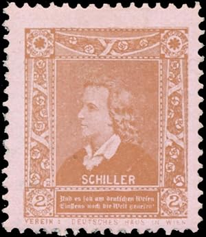 Bild des Verkufers fr Reklamemarke Friedrich Schiller zum Verkauf von Veikkos