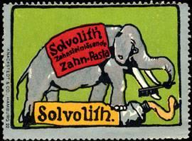 Seller image for Reklamemarke Solvolith Zahnsteinlsende Zahn - Pasta for sale by Veikkos