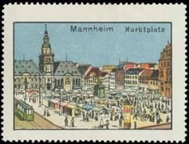 Seller image for Reklamemarke Marktplatz mit Straenbahn for sale by Veikkos