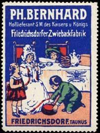 Image du vendeur pour Reklamemarke Friedrichsdorfer Zwiebackfabrik mis en vente par Veikkos