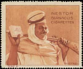 Bild des Verkufers fr Reklamemarke Orient Nestor Gianaclis Zigaretten zum Verkauf von Veikkos