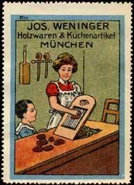 Seller image for Reklamemarke Holzwaren & Kchenartikel for sale by Veikkos