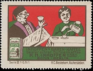 Seller image for Reklamemarke Inhoffens Bren-Kaffee for sale by Veikkos