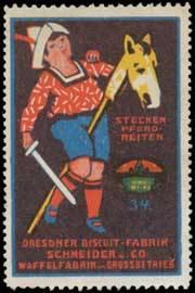 Imagen del vendedor de Reklamemarke Steckenpferd-Reiten a la venta por Veikkos