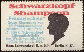 Seller image for Reklamemarke Prmienschein - Schwarzkopf - Shampoon for sale by Veikkos