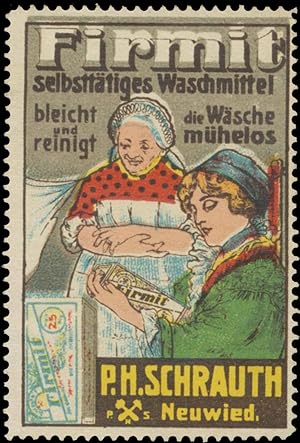 Seller image for Reklamemarke Firmit selbstttiges Waschmittel for sale by Veikkos