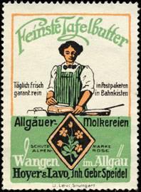 Seller image for Reklamemarke Feinste Tafelbutter tglich frisch for sale by Veikkos