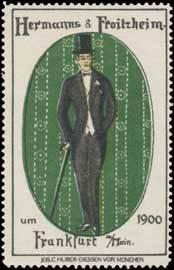 Bild des Verkufers fr Reklamemarke Herren-Mode um 1900 zum Verkauf von Veikkos