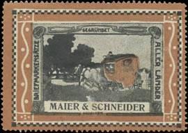 Bild des Verkufers fr Reklamemarke Briefmarkenhandlung Maier & Schneider zum Verkauf von Veikkos