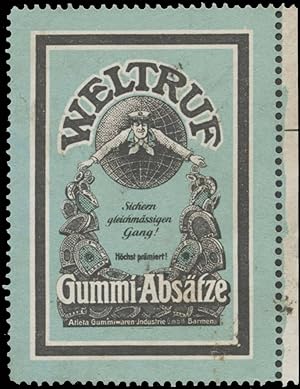 Image du vendeur pour Reklamemarke Weltruf Gummi-Abstze mis en vente par Veikkos