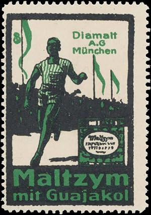 Seller image for Reklamemarke Maltzym mit Guajakol fr den Sport for sale by Veikkos