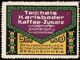 Immagine del venditore per Reklamemarke Teichels Karlsbader Kaffee-Zusatz venduto da Veikkos