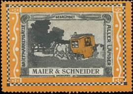 Bild des Verkufers fr Reklamemarke Briefmarkenhandlung Maier & Schneider zum Verkauf von Veikkos