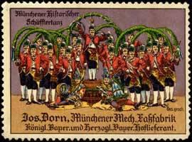 Seller image for Reklamemarke Mnchener Historischer Schfflertanz for sale by Veikkos