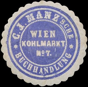 Seller image for Reklamemarke C.J. Manzsche Buchhandlung for sale by Veikkos
