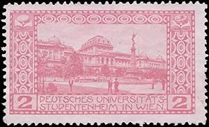 Bild des Verkufers fr Reklamemarke Deutsches Universitts-Studentenheim in Wien zum Verkauf von Veikkos