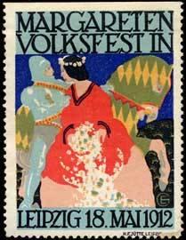 Bild des Verkufers fr Reklamemarke Margareten Volksfest zum Verkauf von Veikkos