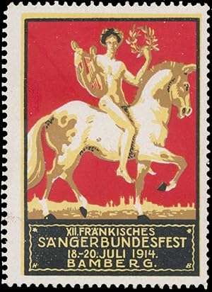 Seller image for Reklamemarke XII. Frnkisches Sngerbundesfest for sale by Veikkos