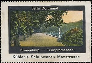 Bild des Verkufers fr Reklamemarke Kronenburg - Teichpromenade zum Verkauf von Veikkos