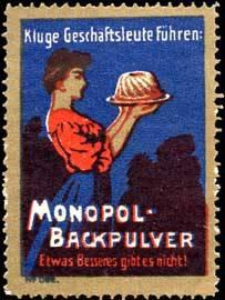 Seller image for Reklamemarke Kluge Geschftsleute fhren: Monopol - Backpulver for sale by Veikkos