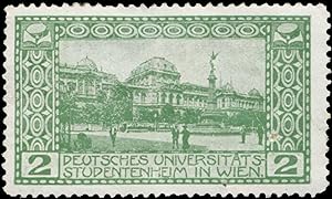 Bild des Verkufers fr Reklamemarke Deutsches Universitts-Studentenheim in Wien zum Verkauf von Veikkos