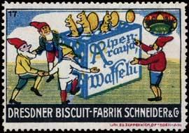 Seller image for Reklamemarke Zwerge- Alpenrausch Waffeln for sale by Veikkos