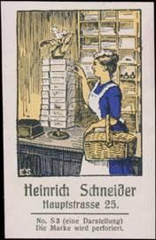 Immagine del venditore per Reklamemarke Papier- und Schreibwaren Heinrich Schneider venduto da Veikkos