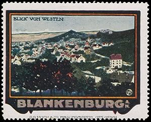 Immagine del venditore per Reklamemarke Blankenburg/Harz Blick von Westen venduto da Veikkos