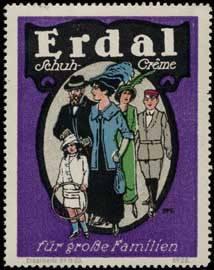 Seller image for Reklamemarke Erdal Schuhcreme fr die Familie for sale by Veikkos