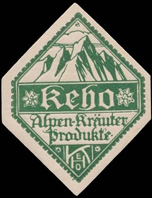 Bild des Verkufers fr Reklamemarke Keho Alpen-Kruter Produkte zum Verkauf von Veikkos