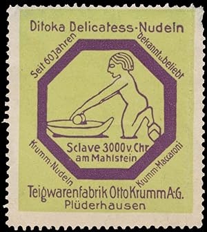 Seller image for Reklamemarke Ditoka Delicatess-Nudeln for sale by Veikkos