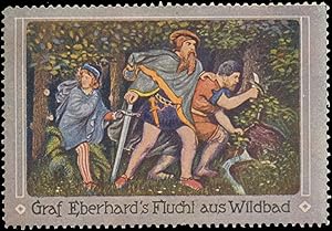 Imagen del vendedor de Reklamemarke Graf Eberhards Flucht aus Wildbad a la venta por Veikkos