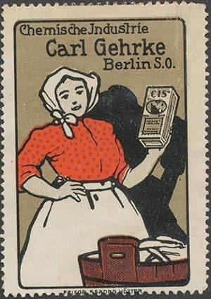 Seller image for Reklamemarke Frau mit CIS Waschmittel for sale by Veikkos