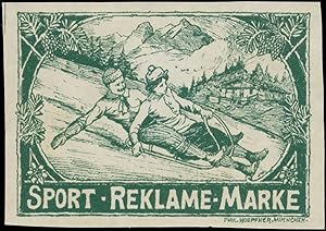 Seller image for Reklamemarke Rodeln - Wintersport for sale by Veikkos